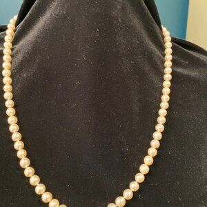 30" ENDLESS STRAND OF 77 NEAR ROUND NATURAL FRESH WATER PEARLS - APPRAISAL